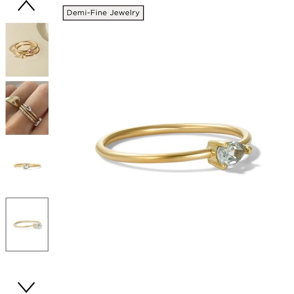 James Michelle Paradise demi fine ring green amethyst sz 5 - Picture 2 of 4